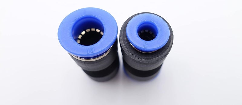 IVLPHA Push to Connect Fitting 10mm Tube OD x 6mm Tube OD Reducer, Pneumatic Air Water Straight Union Two Way Connector/Coupler (Pack of 5) - Image 2